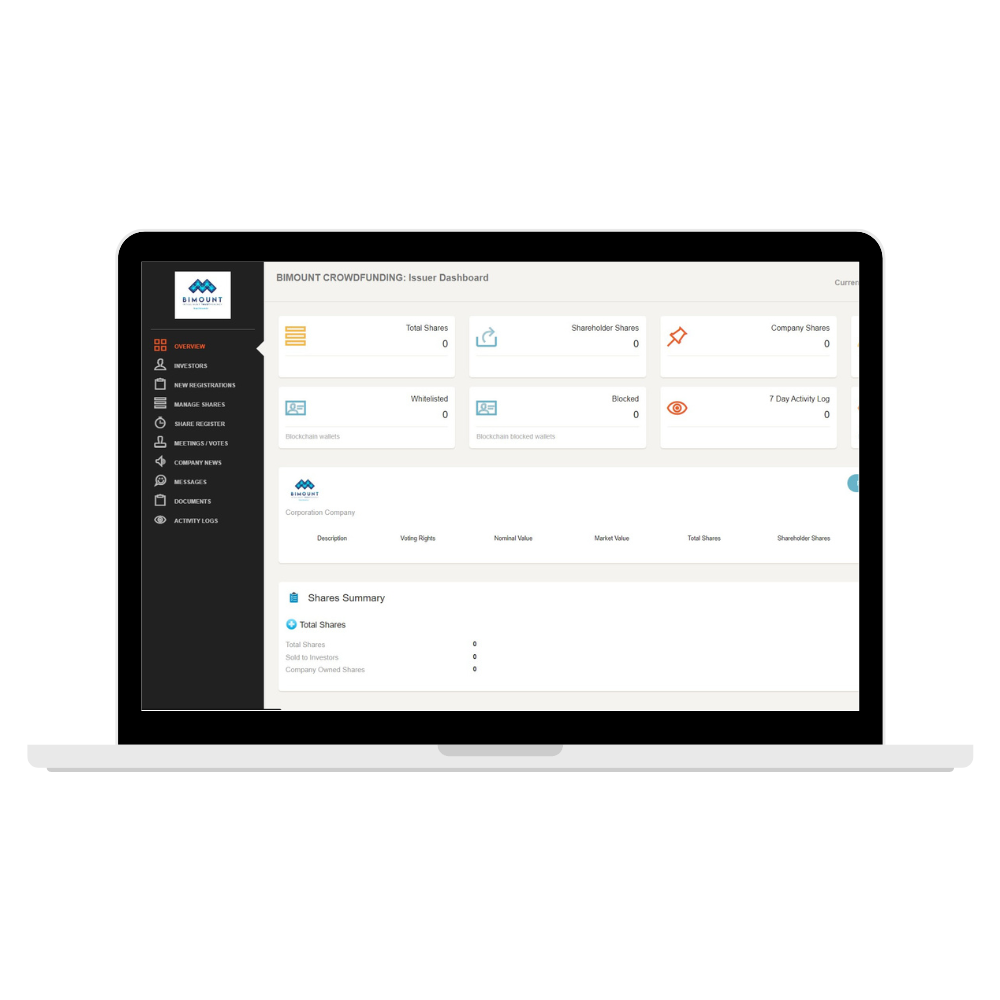 dashboard proyectos de tokenizacion